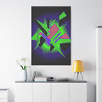 90s Paranoia Canvas Wall Art - Grunge Glitch Trippy Decor