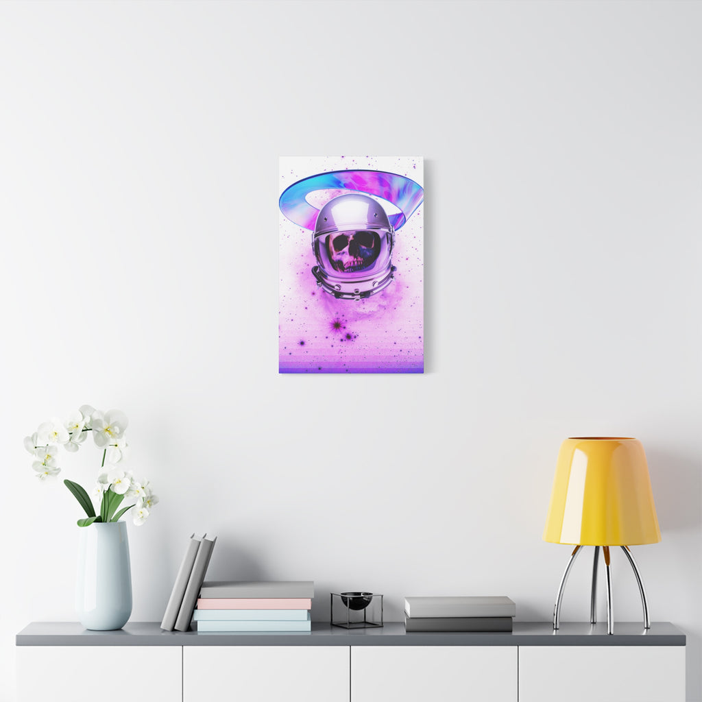 Astronaut Skeleton Skull Canvas Wall Art - Dark Space Skull Decor