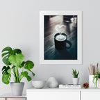 Coffee Love Framed Poster - Cozy Cafe Aesthetic Wall Art