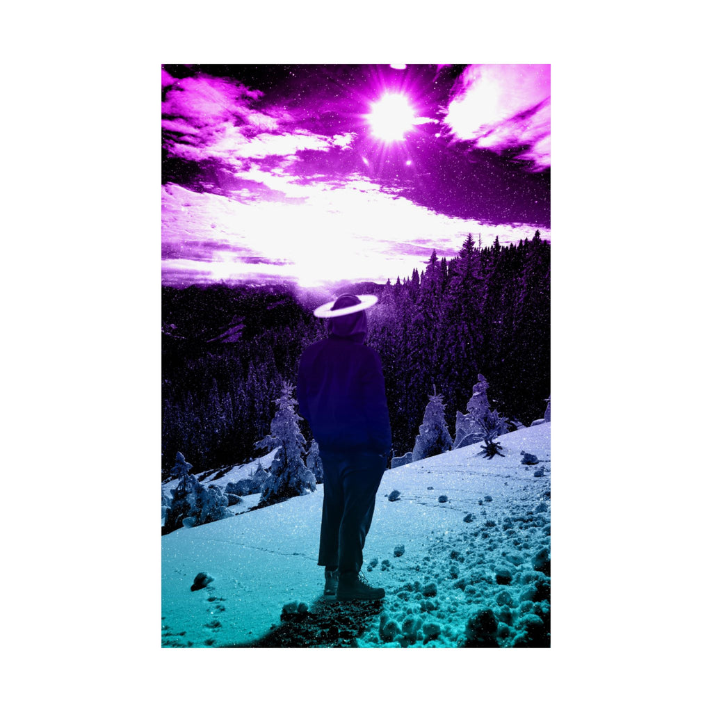 Winter Aurora Lights Matte Poster Print