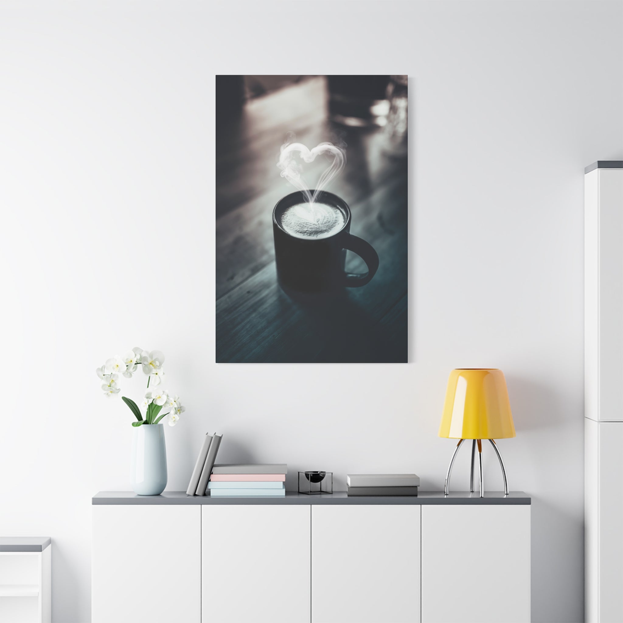 Coffee Love Canvas Wall Art - Aesthetic Kitchen Cafe Decor