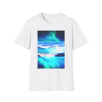 Starry Mountain Sky Graphic Tee - Aurora Borealis Shirt