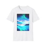 Starry Mountain Sky Graphic Tee - Aurora Borealis Shirt