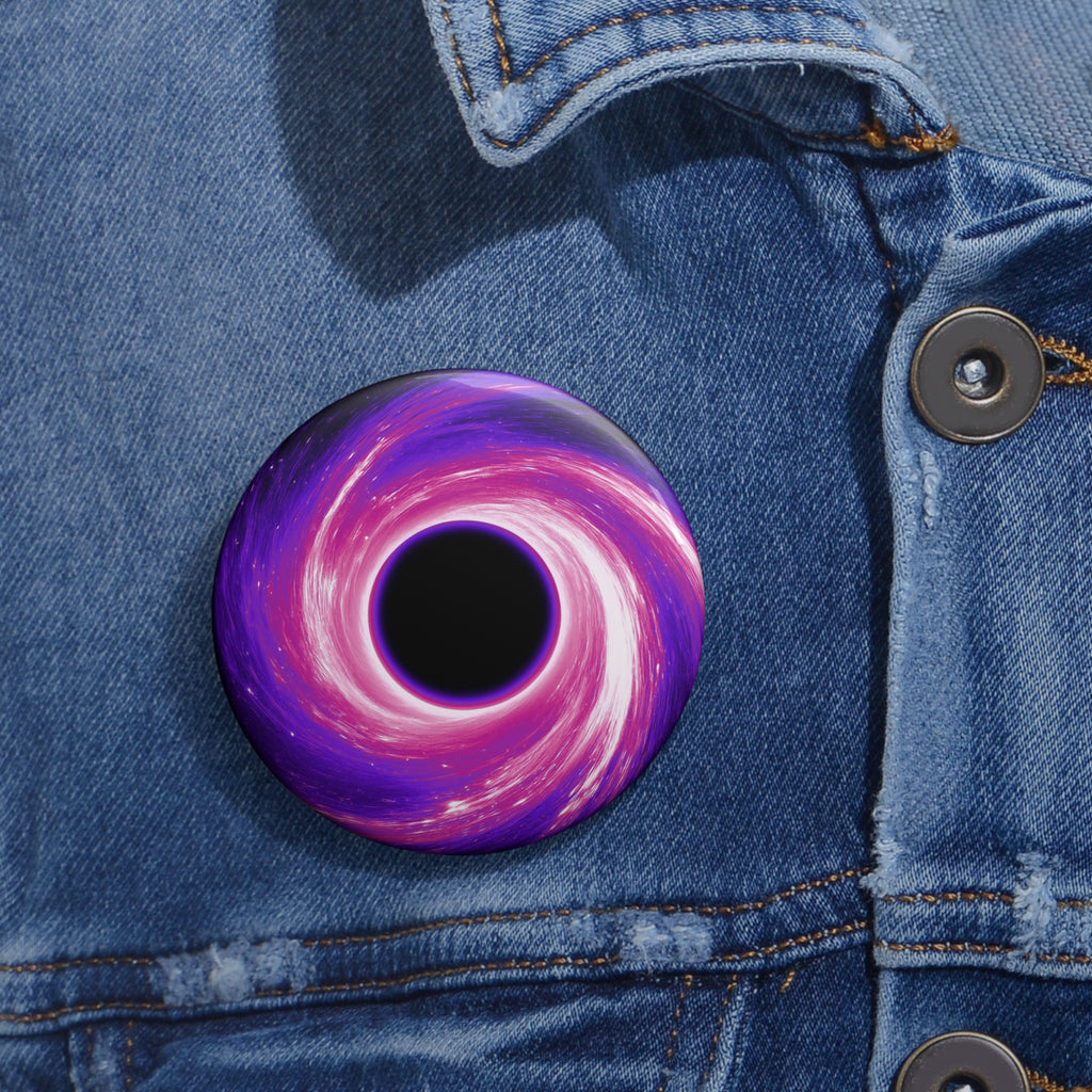 Purple Pink Wormhole Cosmic Space Art Pin
