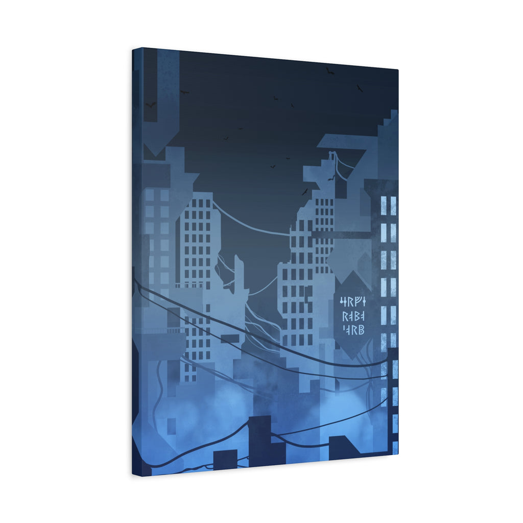 City Lights Nightscape Canvas Wall Art - Luminous Skyline Decor