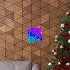 Trippy Holographic Matte Poster Print