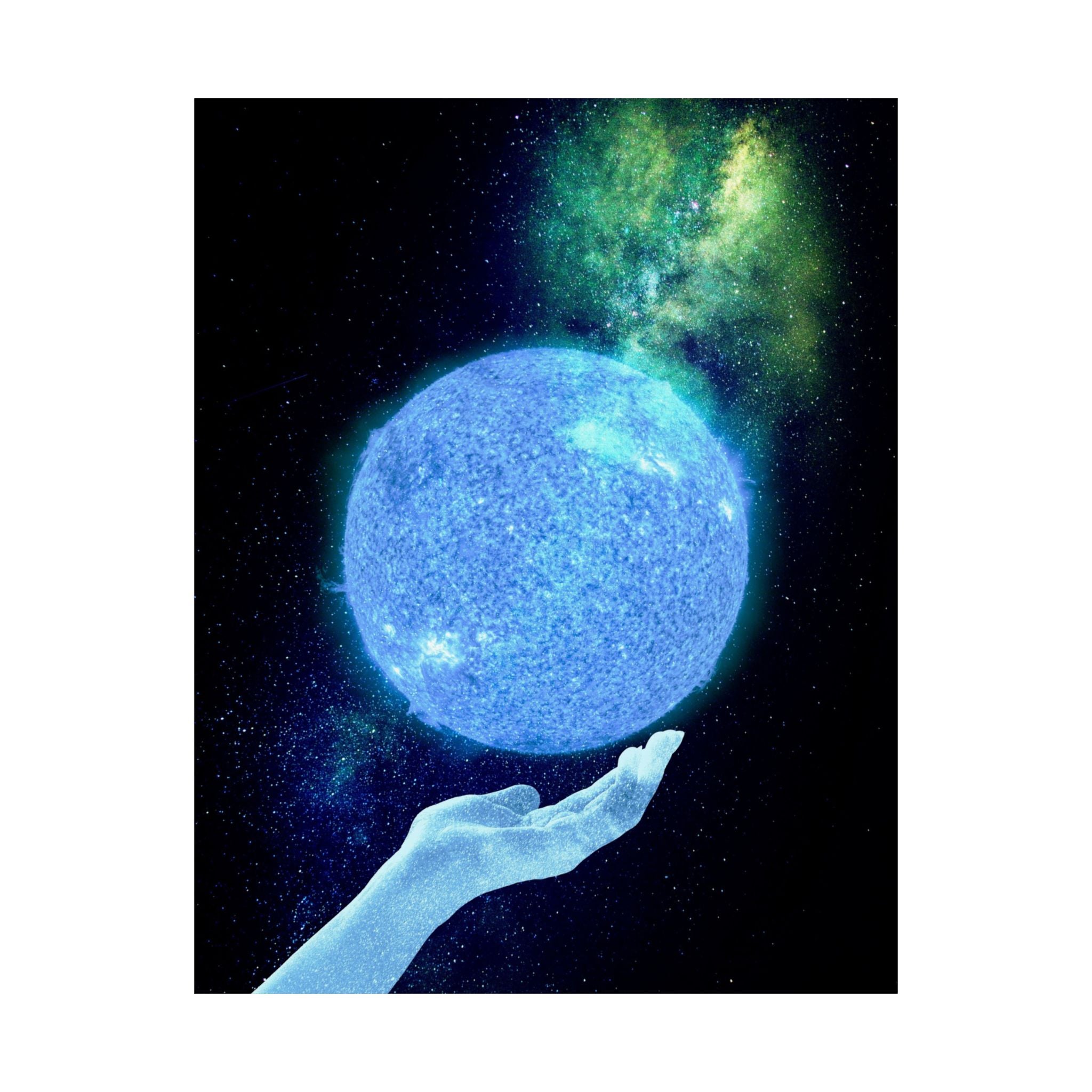 Solar Hand Poster - Abstract Spiritual Cosmic Art Print