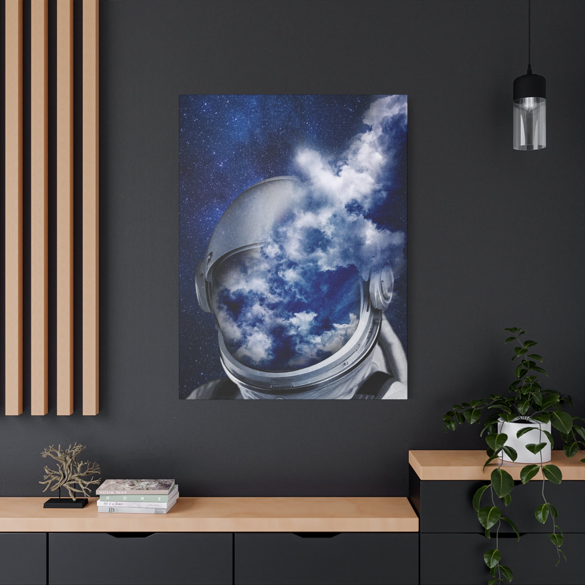 Psychedelic Astronaut Canvas Wall Art - Dreamy Space Decor