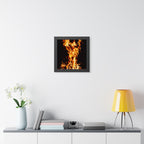 Phoenix Fire Framed Poster - Mythical Fire Bird Wall Art