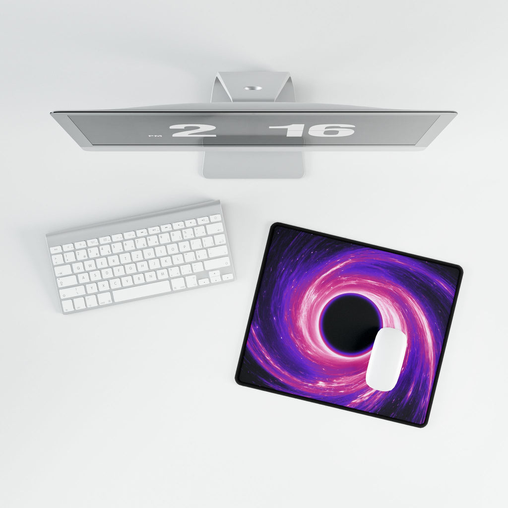 Purple Pink Wormhole XL Desk Mat - Cosmic Vortex Mouse Pad