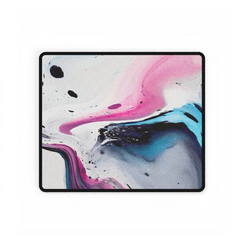 Liquid Dream Desk Mat - Swirling Mix Blue Pink Mouse Pad