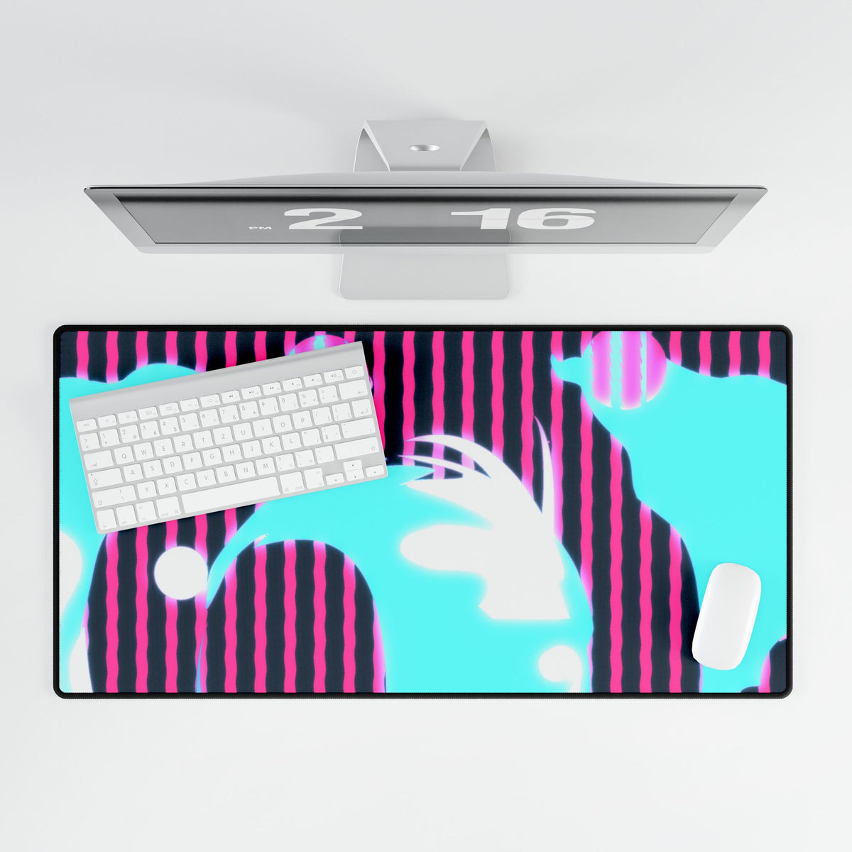 Glow Up Crt Art 0002 Layer 7 Desk Mat - Up 7 Mouse Pad