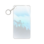 Blue Mountain Fog Keychain - Misty Landscape Acrylic Charm