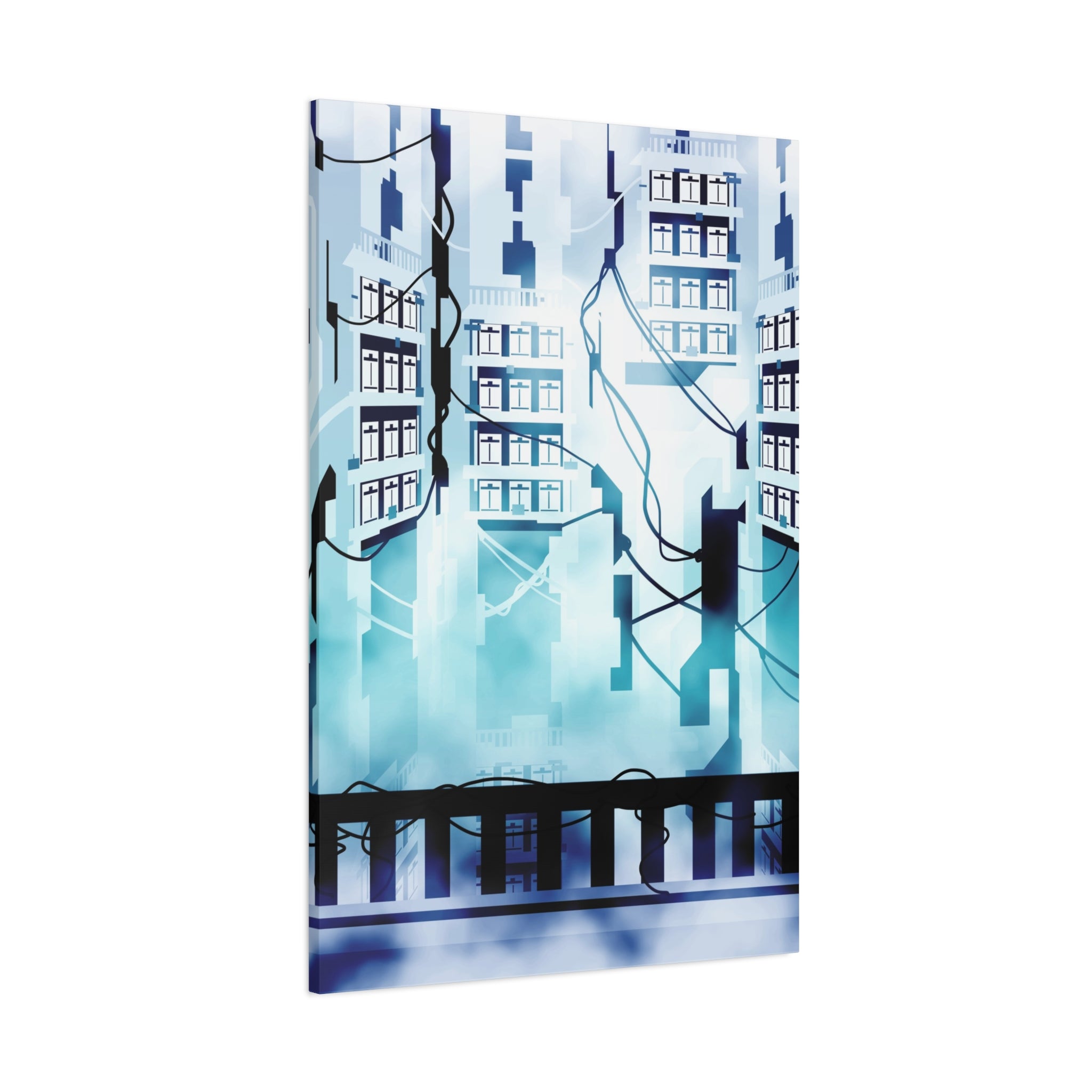 Memory Chamber Canvas Wall Art - Futuristic Sci-Fi Interior Decor