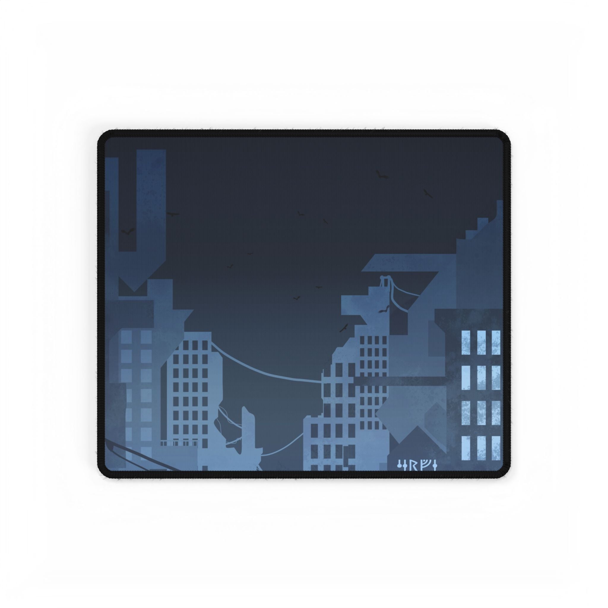 Vibrant City Lights Nightscape Gaming Desk Mat