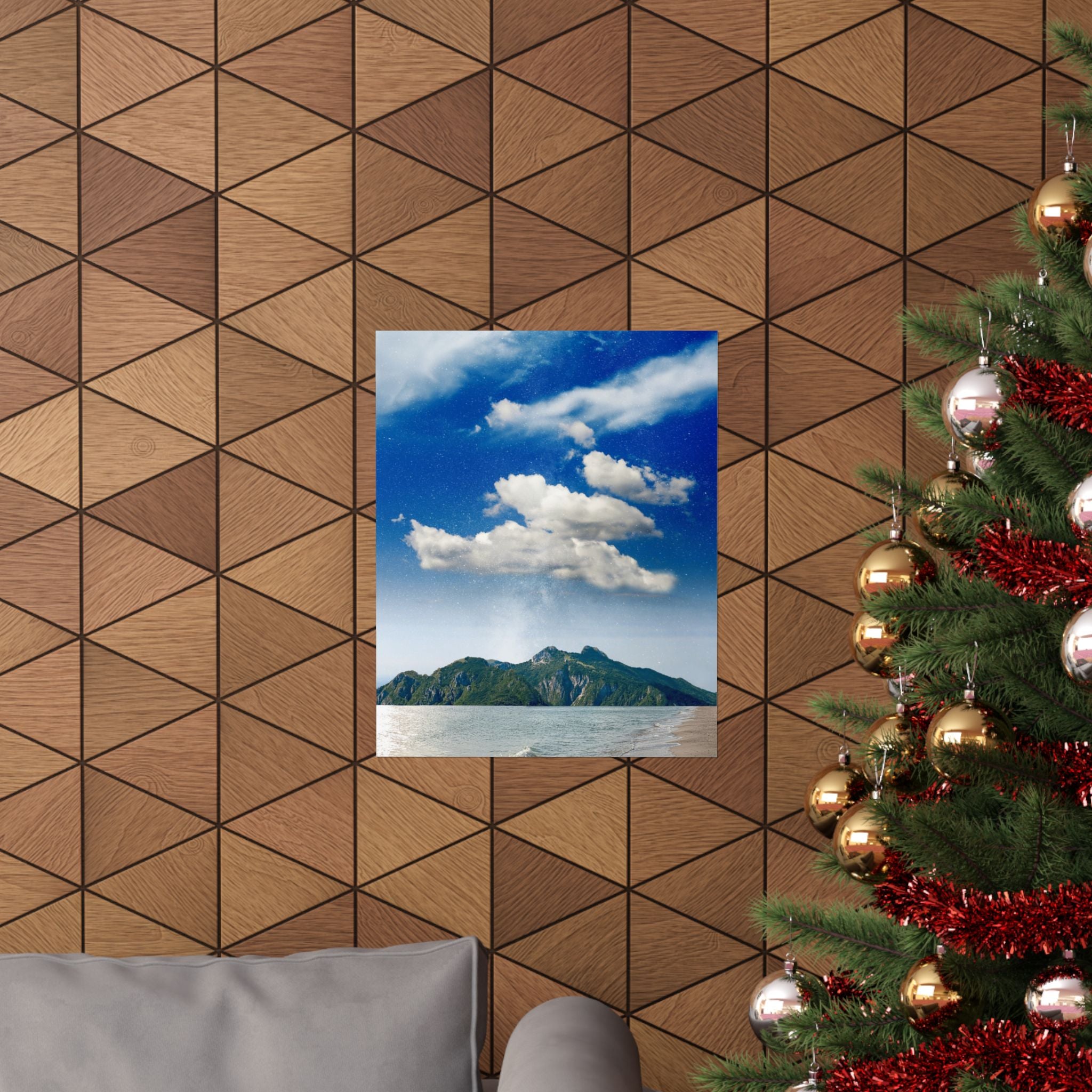 Star-Filled Shoreline Poster | Matte Vertical Art | Museum-Grade Quality | Perfect for Home & Office Decor