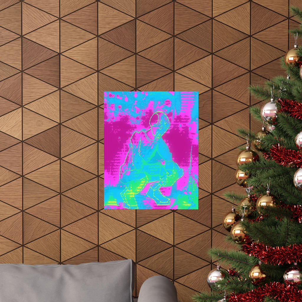 Melted Zone Poster - Surreal Melting Abstract Art Print