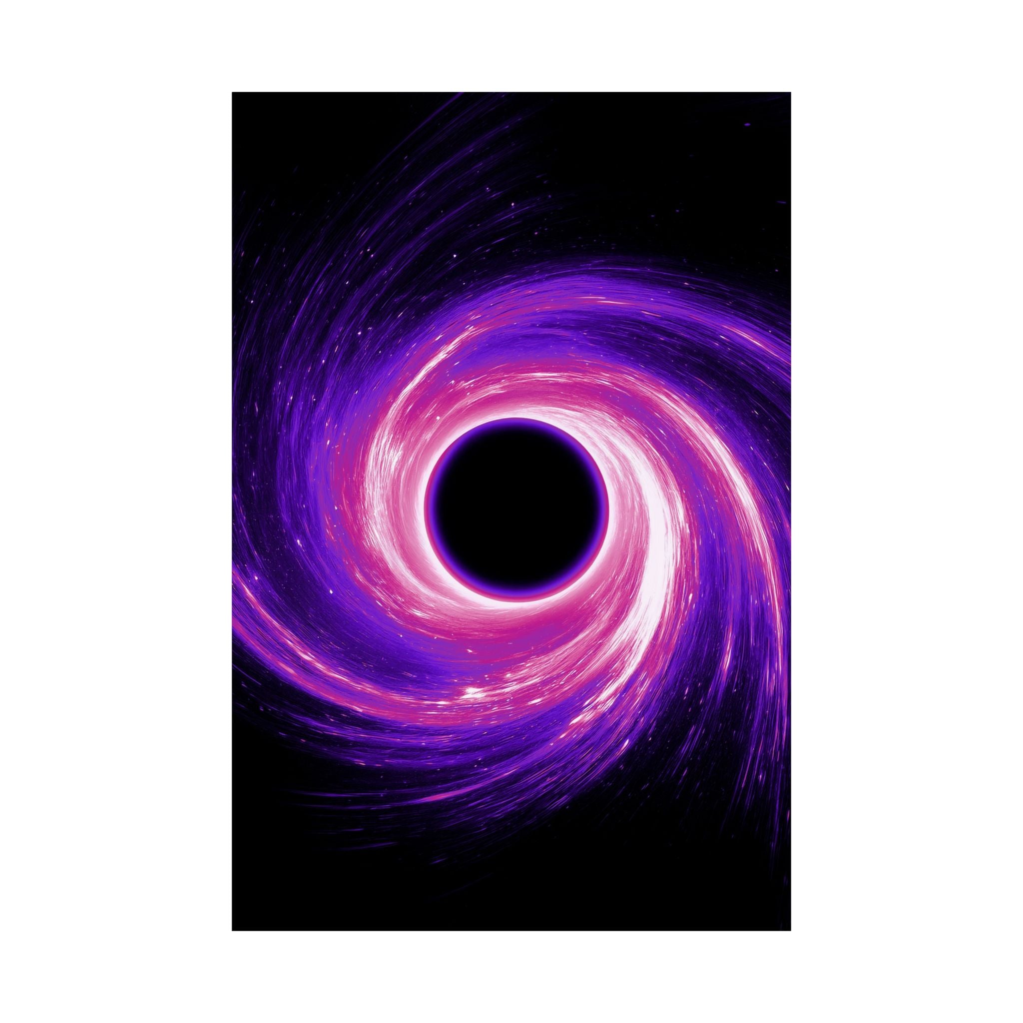 Purple Pink Wormhole Poster Print - Cosmic Vortex Art