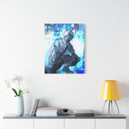 Robot Man Canvas Wall Art - Cyberpunk Android Dystopian Decor