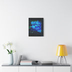 The Data Cube Sci-Fi Cyberpunk Canvas Art | Abstract Tech Futuristic Digital Wall Decor
