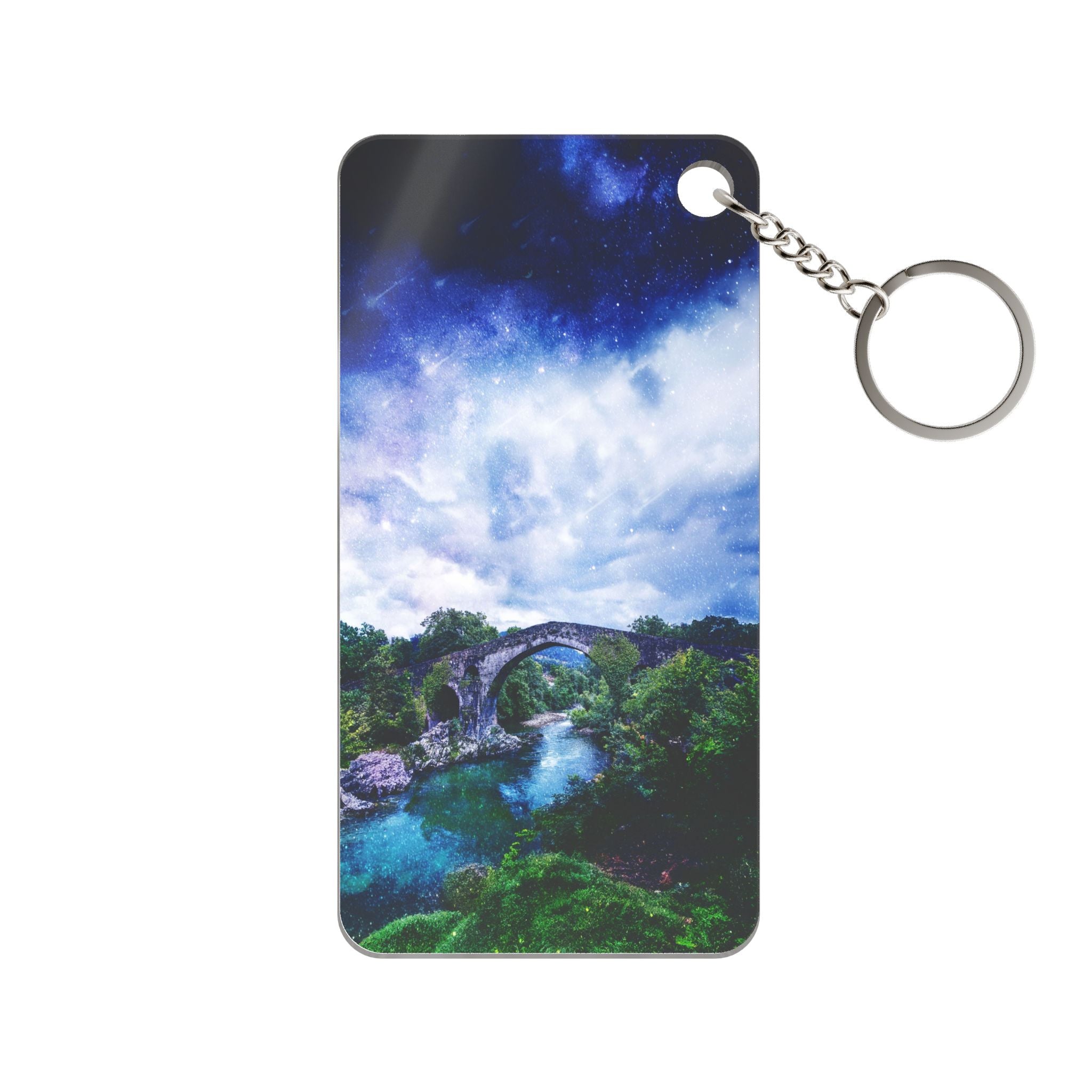 Enchanted Landscape Keychain - Fantasy Forest Acrylic Charm
