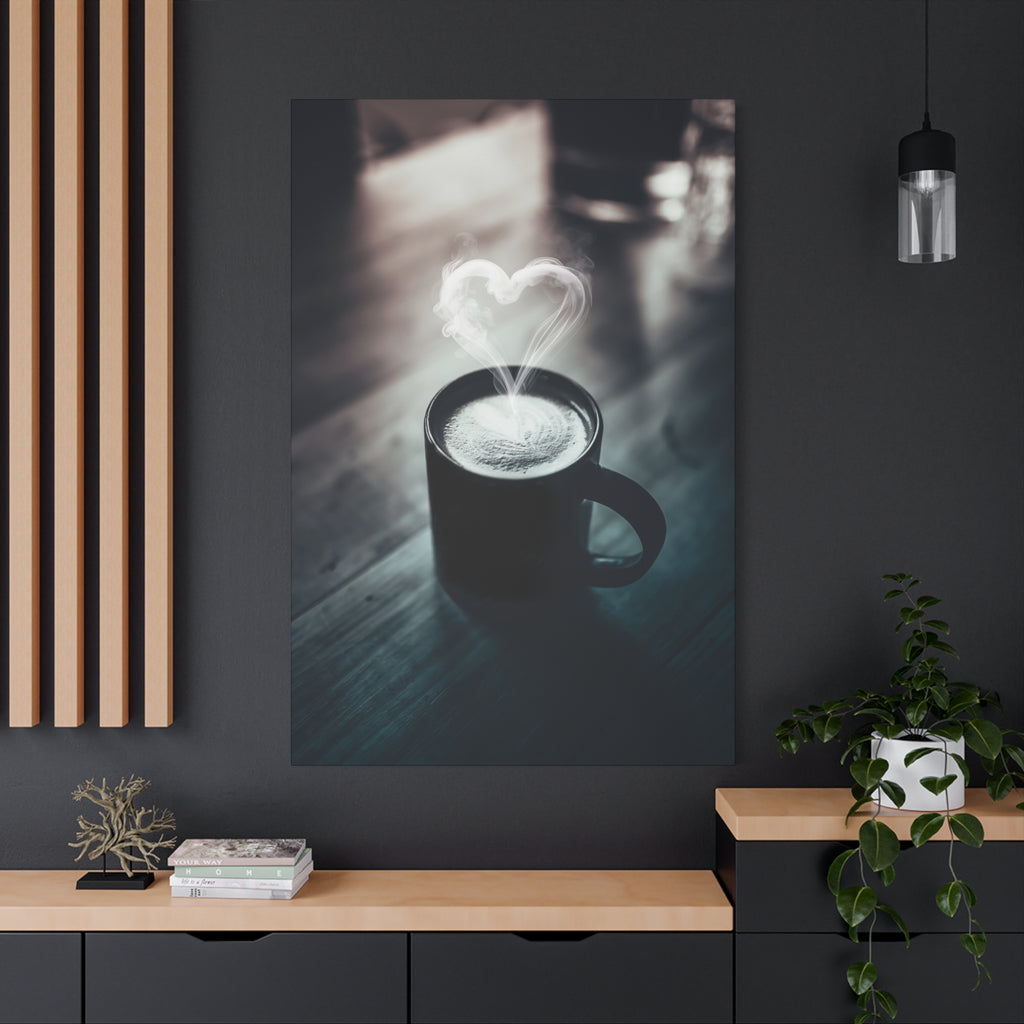 Coffee Love Canvas Wall Art - Aesthetic Kitchen Cafe Decor