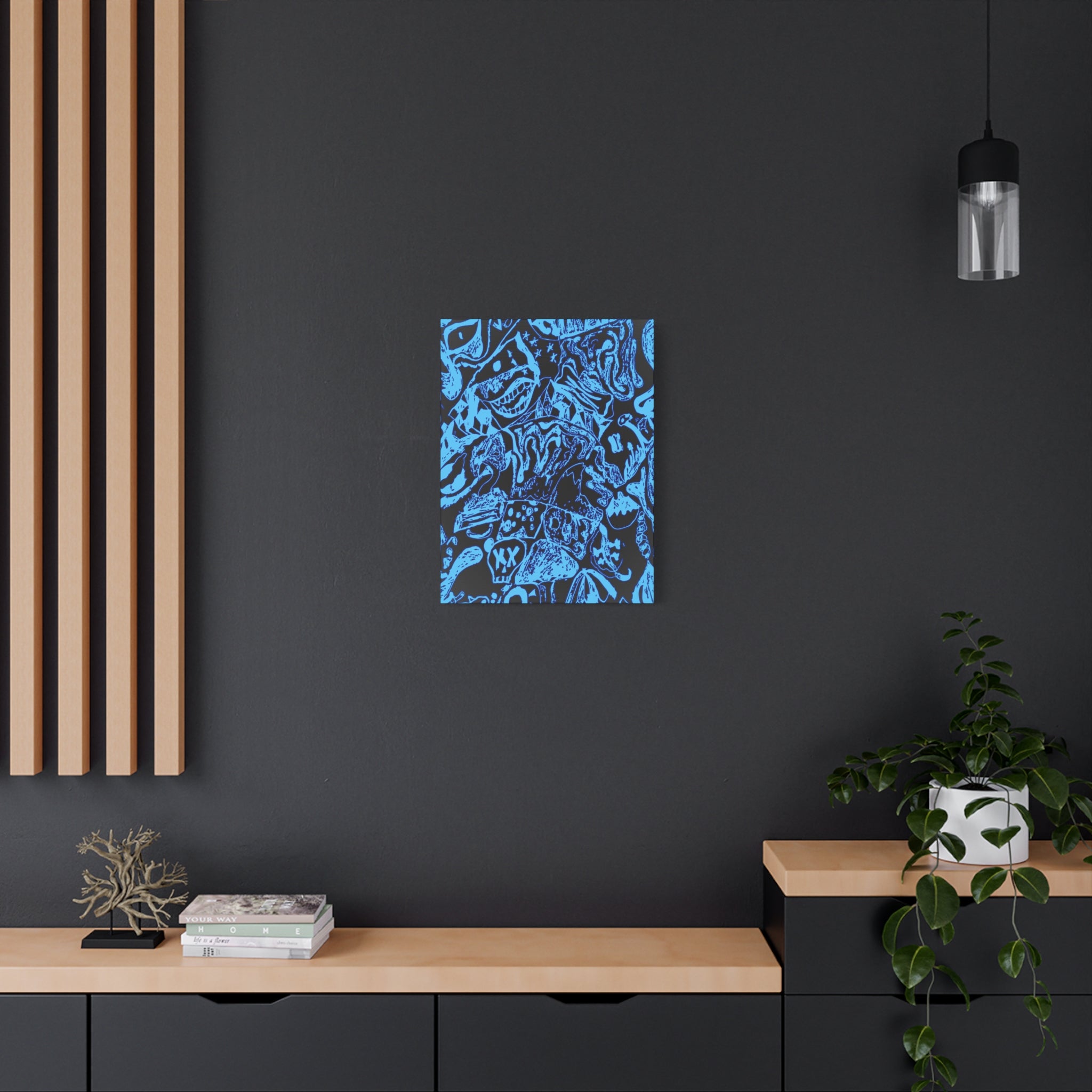 Doodles of a Lost Mind Canvas Art - Psychedelic Abstract Mindscape
