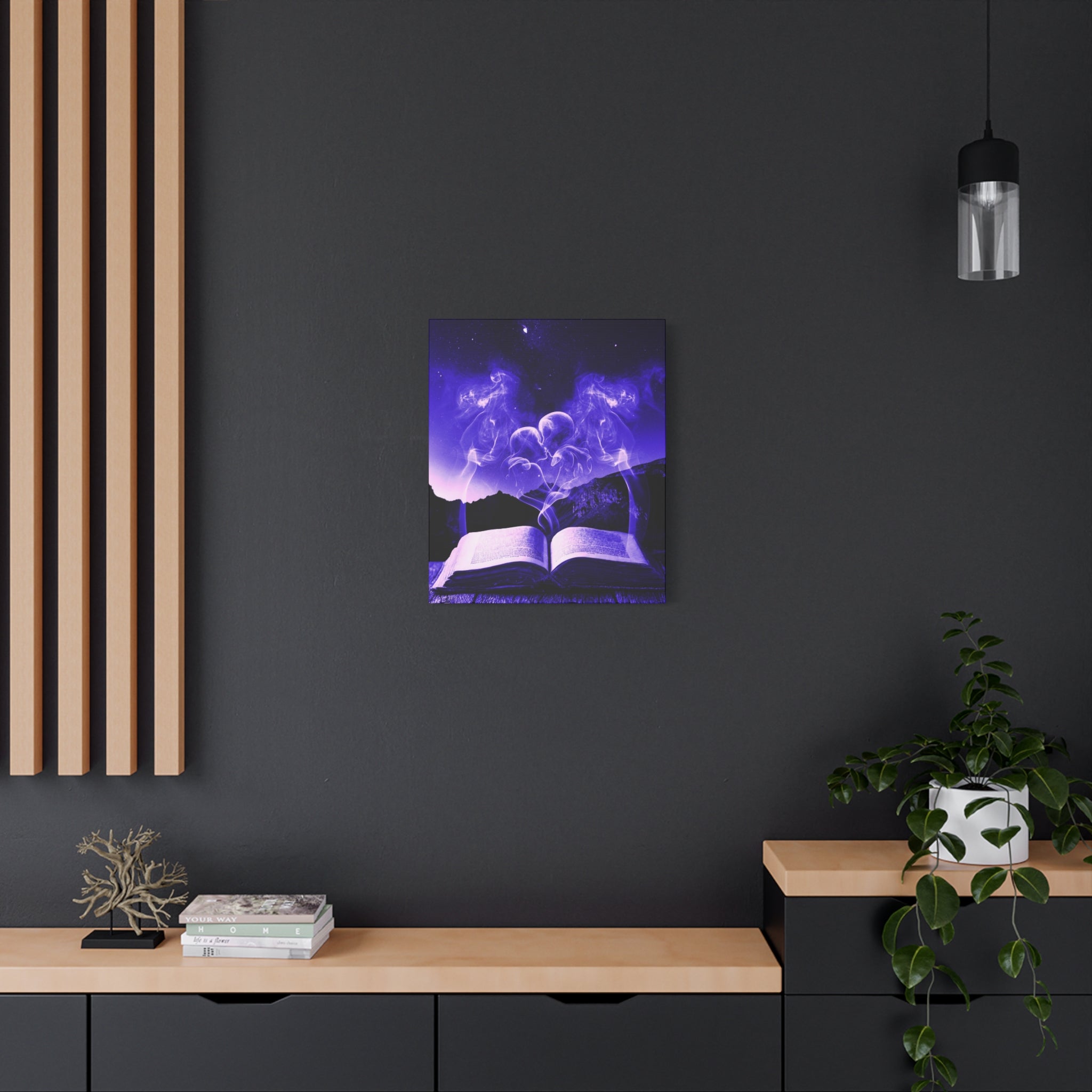 Magic Book Love Spell Canvas Wall Art - Witchy Fantasy Decor