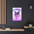 Astronaut Skeleton Skull Canvas Wall Art - Dark Space Skull Decor