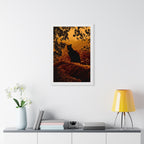 Spooky Cat in Tree Framed Poster - Halloween Wall Art