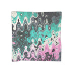 Mint Drip Scarf - Psychedelic Abstract Art Shawl