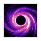 Purple Pink Wormhole Poster Print - Cosmic Vortex Art
