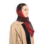Dark Red Swirl Scarf - Moody Burgundy Art Print Shawl