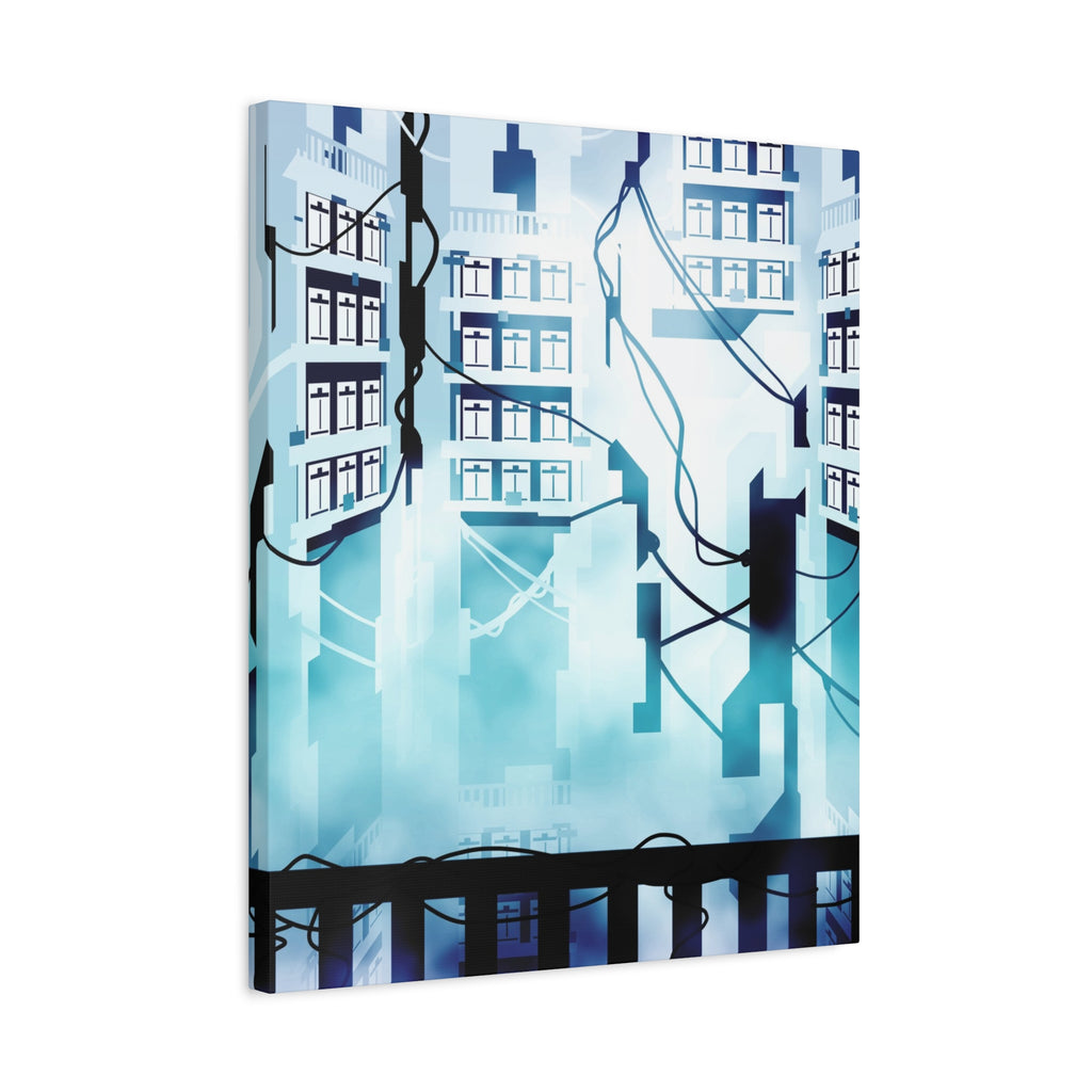 Memory Chamber Canvas Wall Art - Futuristic Sci-Fi Interior Decor
