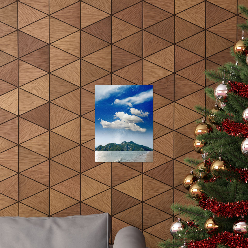 Star-Filled Shoreline Poster | Matte Vertical Art | Museum-Grade Quality | Perfect for Home & Office Decor