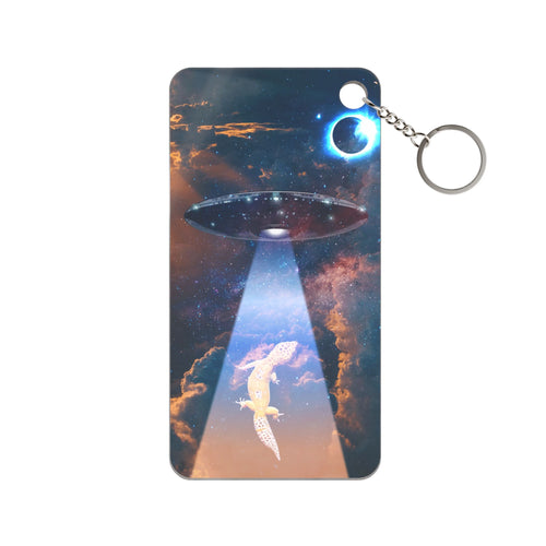Space Lizards Keychain - Lizard Ufo Acrylic Charm
