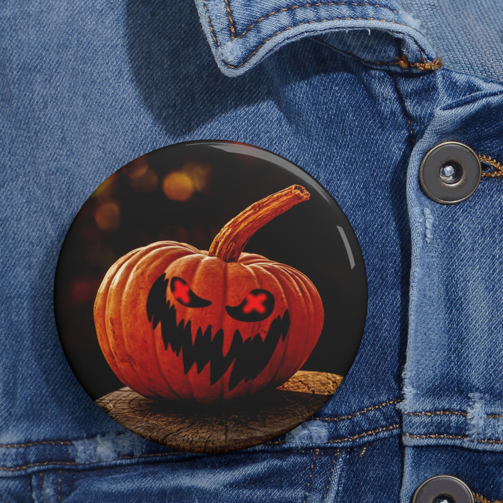 The Pumpkin Halloween Spooky Art Button