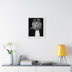 Lion in a Suit Framed Poster - Majestic Business Animal Wall Art