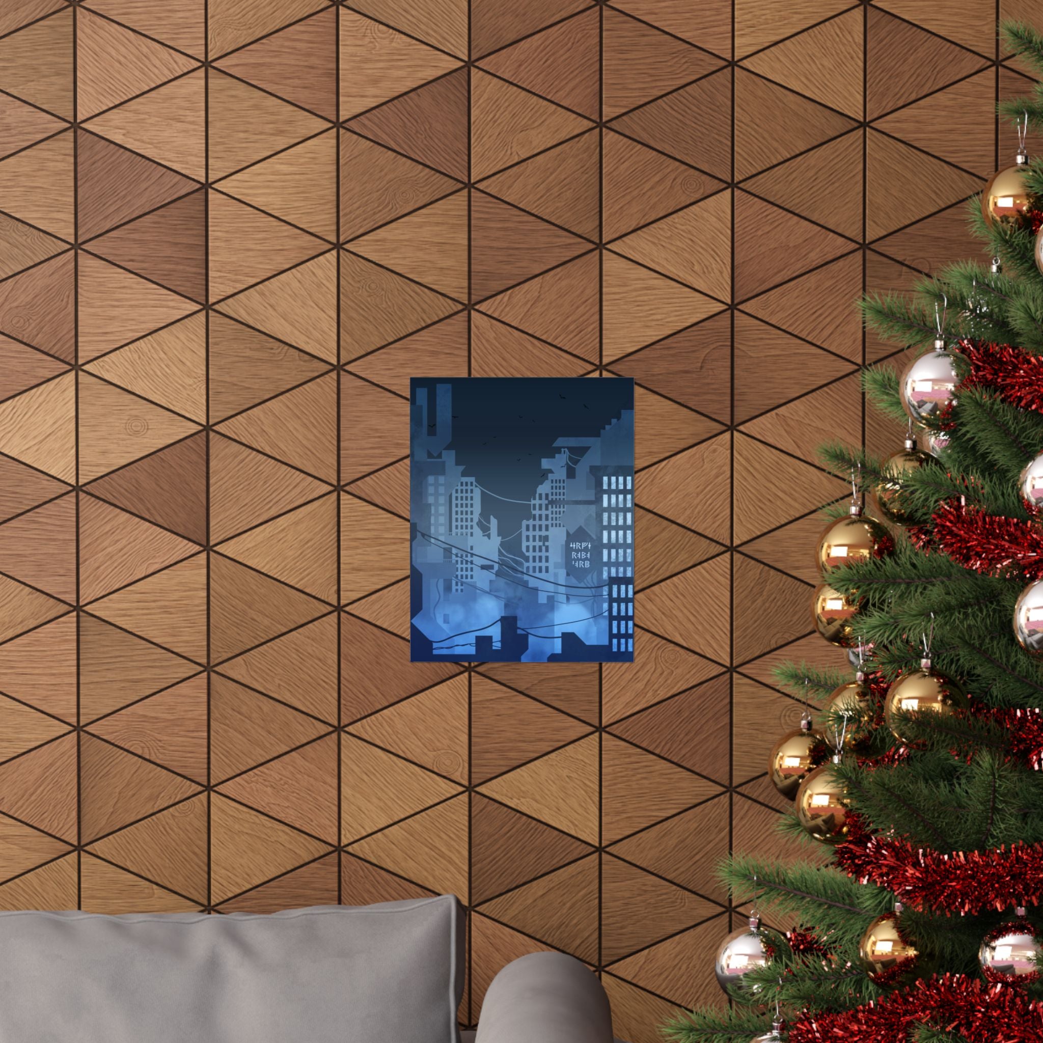 City Lights Abandoned City Poster - Cyberpunk Dystopian Art
