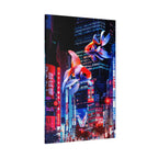 Japanese City Punk FX.2 Canvas Wall Art - Neon Japan Cyberpunk Street