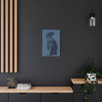 Grey Tabby Cat Canvas Wall Art - Cute Pet Portrait Decor