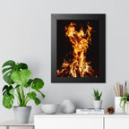 Phoenix Fire Framed Poster - Mythical Fire Bird Wall Art