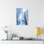 Cosmic Deer Canvas Wall Art - Celestial Animal Decor