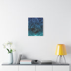 Cyber Wave Escape Canvas Art - Futuristic Neon Synthwave Decor