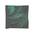 Emerald Ink Abstract Scarf - Deep Green & Black Swirl Shawl