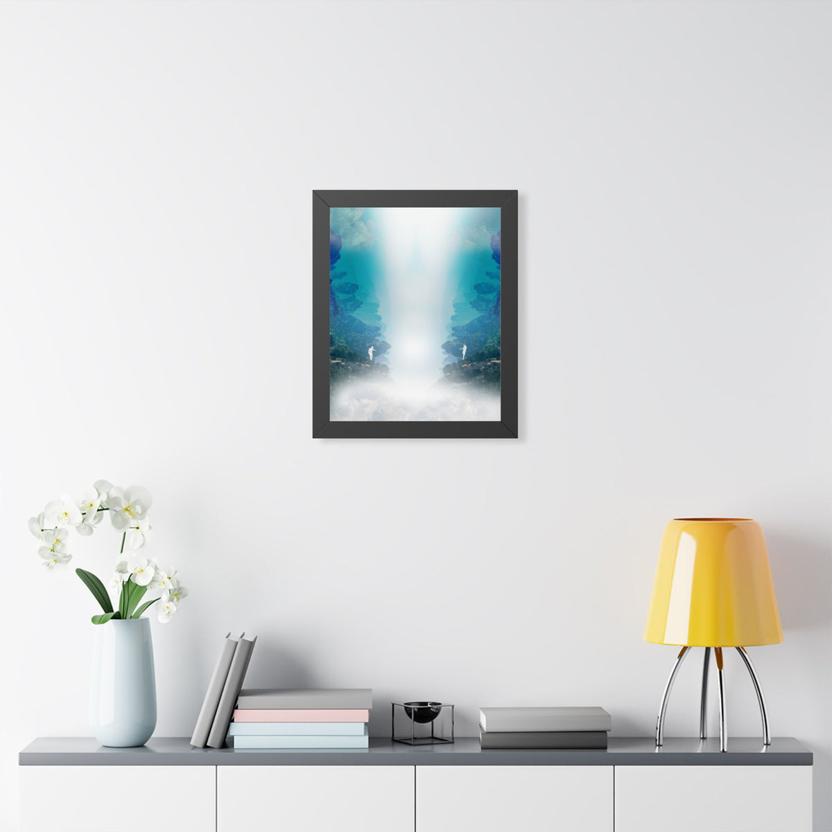 Lost Lovers Framed Poster - Couple Surreal Landscape Wall Art