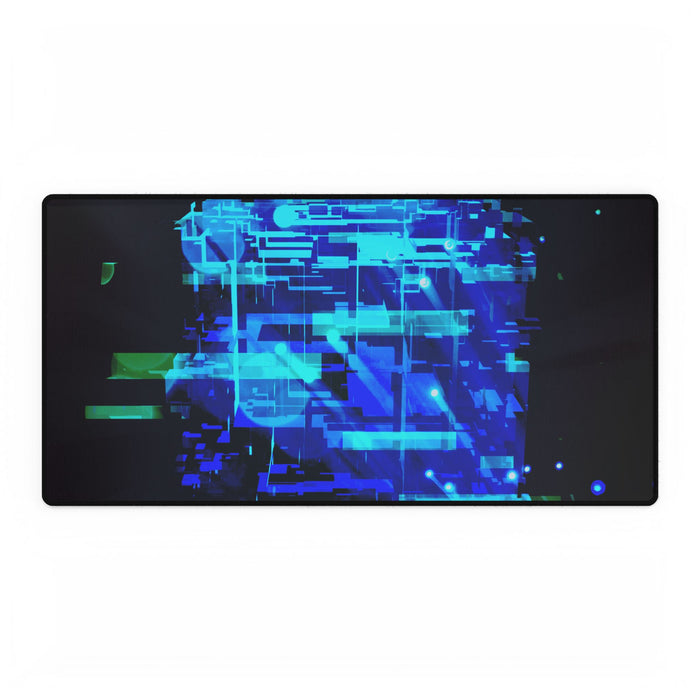 The Data Cube Futuristic Tech Grid Intelligence Desk Mat Mousepad