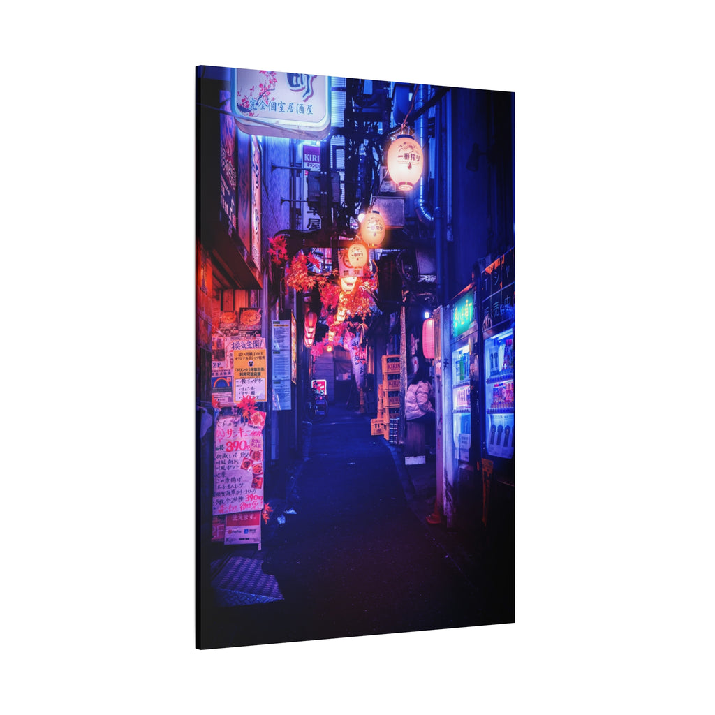 Japanese City Punk FX Canvas Wall Art - Cyberpunk Street Decor