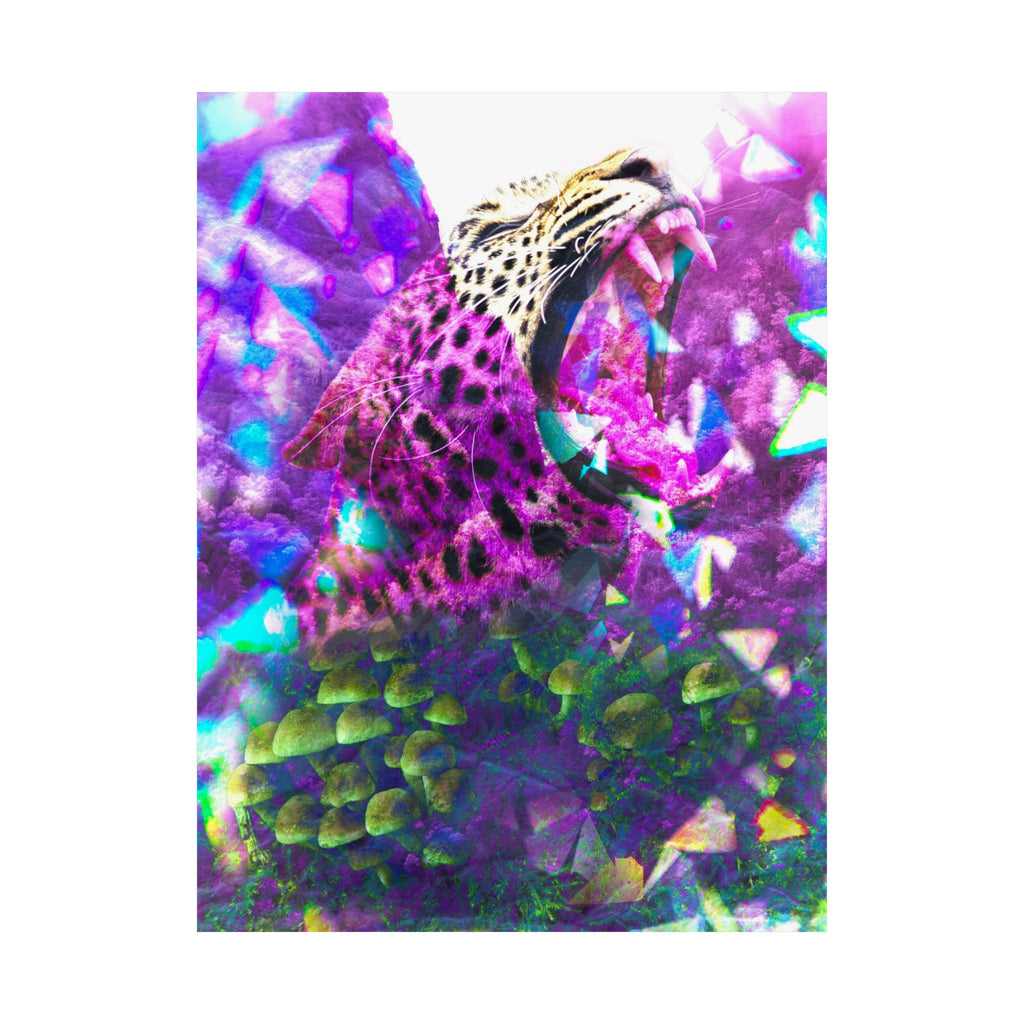 Trippy Cheetah Matte Poster Print