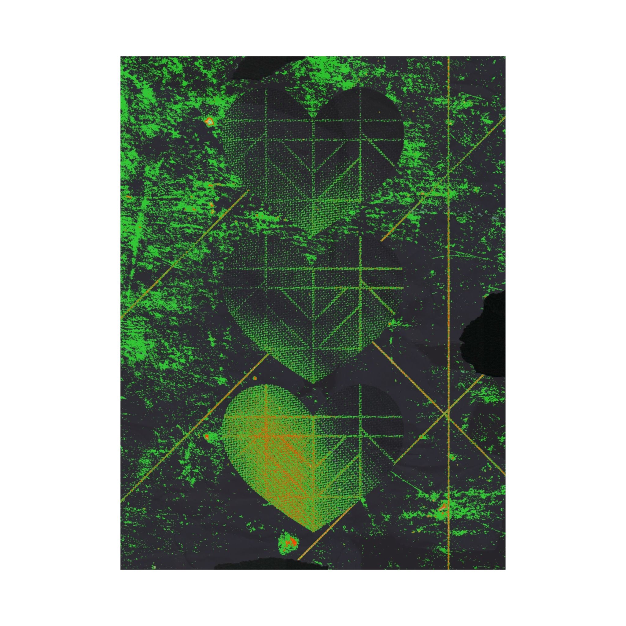 Retro Three Hearts Poster - Level One 8-Bit Gamer Art Print